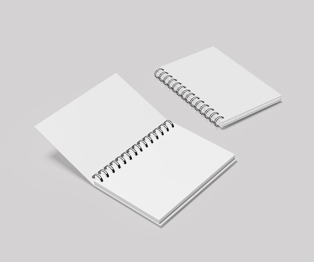 maqueta de cuaderno en blanco