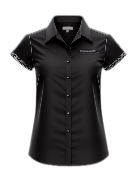 Foto maqueta de diseño de camisa de moda para mujeres en tonos negros por generative ai