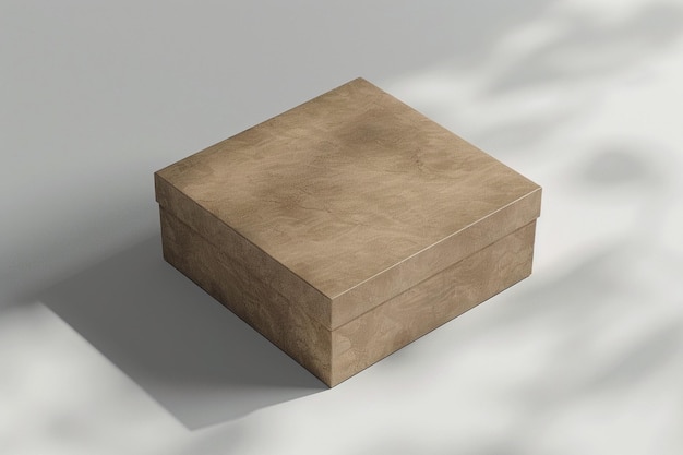 Maqueta de embalaje de caja Kraft en estilo abstracto