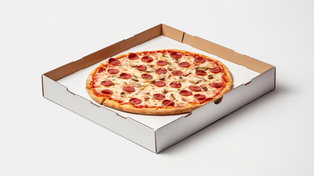 Maqueta de embalaje de cajas de pizza clásicas