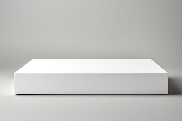 Foto maqueta de empaque de caja blanca en blanco prístina con bordes afilados creada con ia generativa