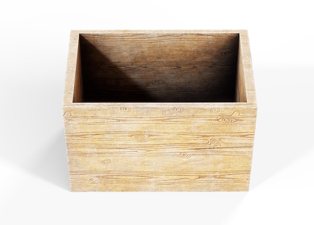 Maqueta de empaque de caja texturizada de cartón marrón grande para renderizado 3d de televisor inteligente