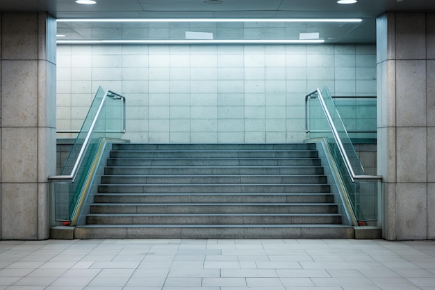 Maqueta de escaleras modernas creada con IA generativa