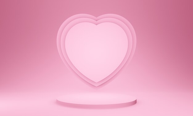 Maqueta de escenario 3D Pink Valentine