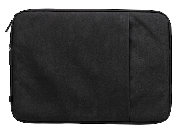 Maqueta de la funda de la computadora portátil en color png negro