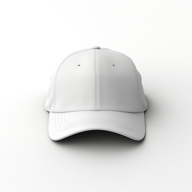 Maqueta de gorra blanca en blanco