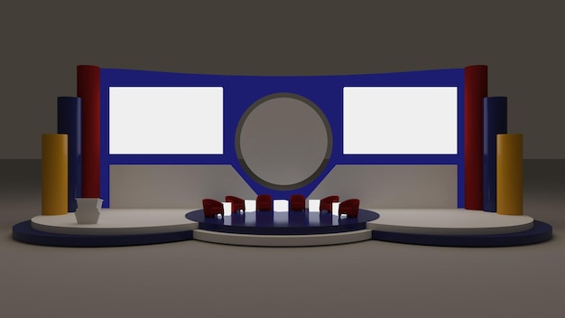 Maqueta de ilustración 3d de diseño de escenario de evento para cualquier uso de evento