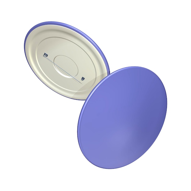 Maqueta de insignia de icono PSD color púrpura claro sobre un fondo transparente