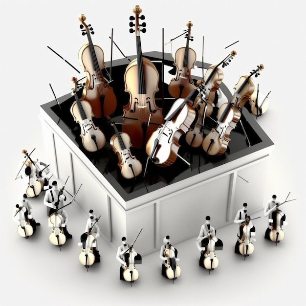 maqueta de instrumentos orquestales