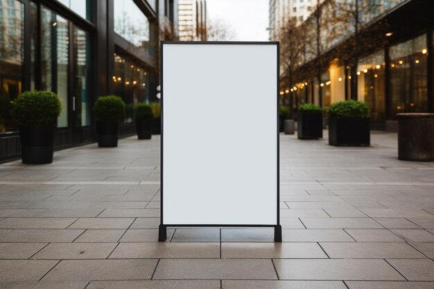 Maqueta de letrero de calle rectangular en blanco Maestría en marca urbana creada con IA generativa