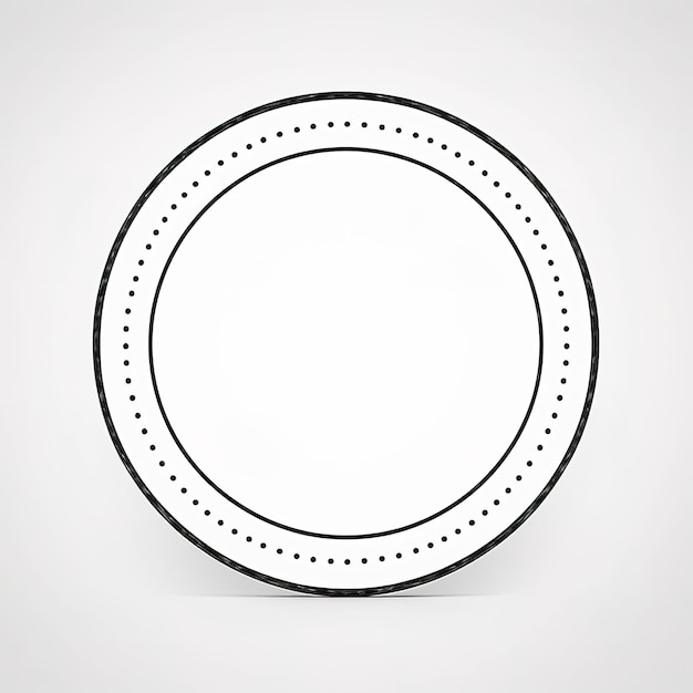 Foto maqueta de letrero circular minimalista en blanco