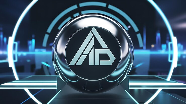 Foto una maqueta de un logotipo 3d colorido