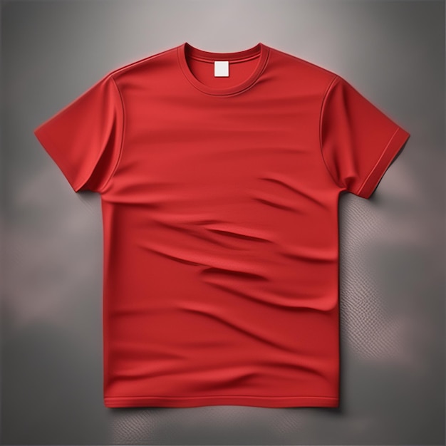 Maqueta de moda camiseta roja en blanco