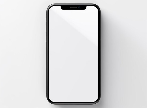 Foto una maqueta de la pantalla blanca de la maqueta del iphone 11