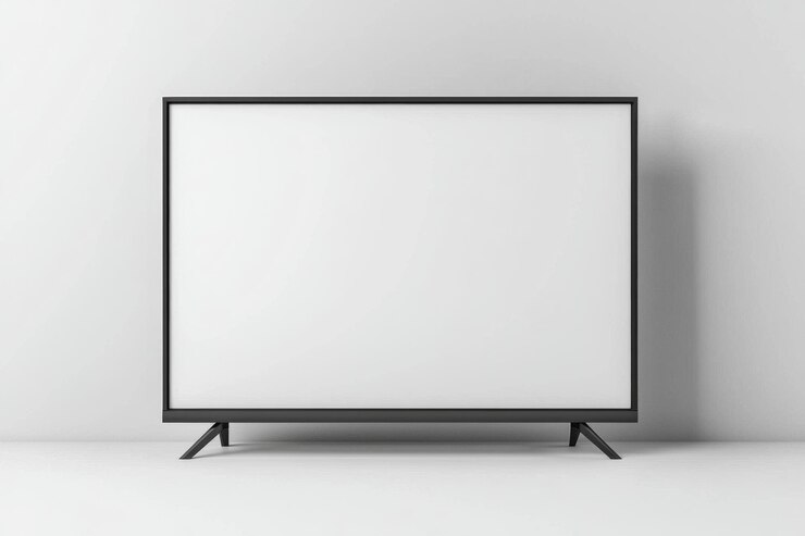 Foto maqueta de pantalla de tv en un fondo aislado creada con ia generativa