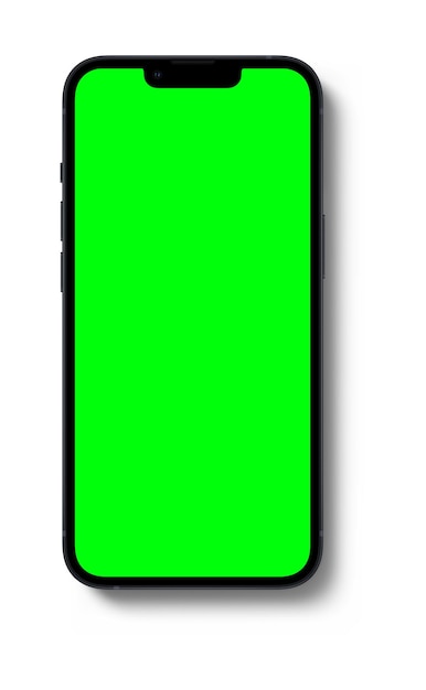 Maqueta de pantalla verde del iPhone 13