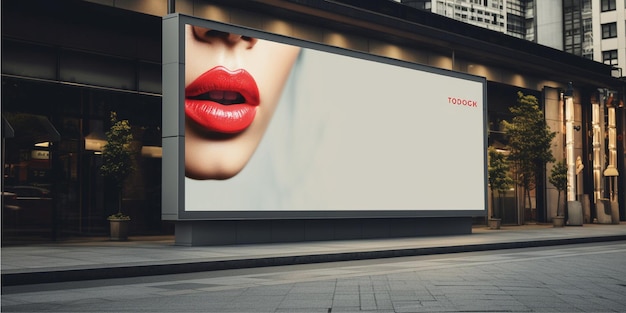 Foto maqueta de publicidad de cartelera al aire libre