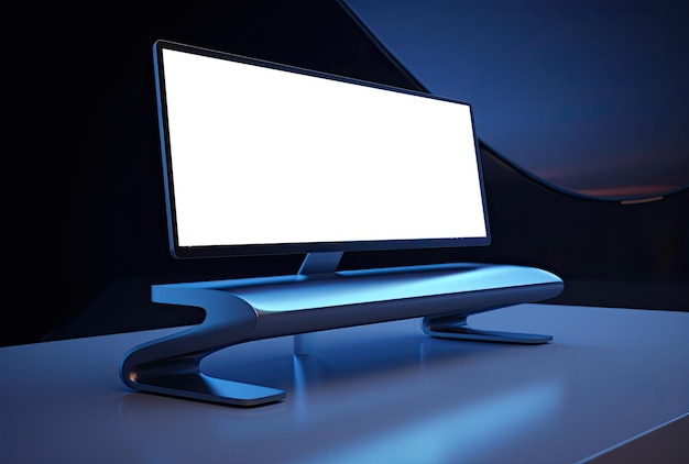 Maqueta realista del monitor de la computadora