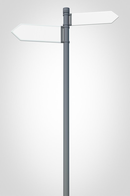 Maqueta de señal de calle 3D png flechas direccionales transparentes