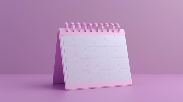 Maqueta simbólica para calendario de mesa de papel 3D planificador de agendas de tienda de pie con páginas vacías calendario mensual con set de citas portada