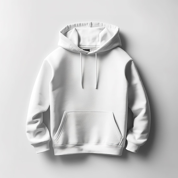 Maqueta de sudadera con capucha blanca