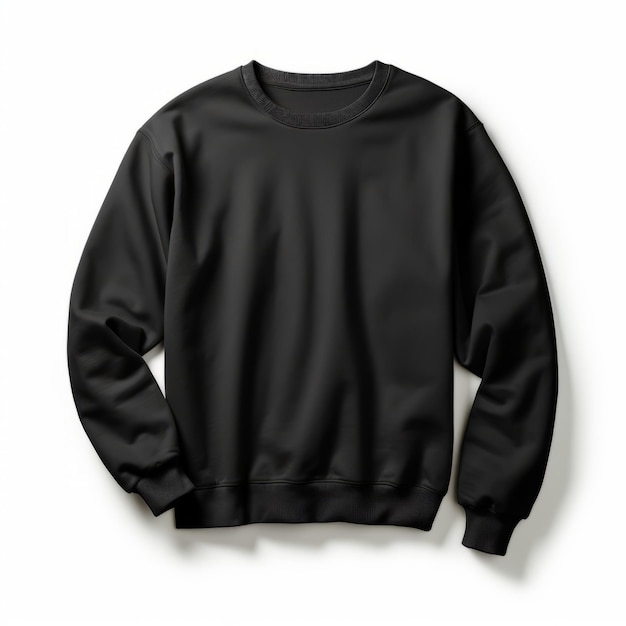 Maqueta de suéter negro vista delantera