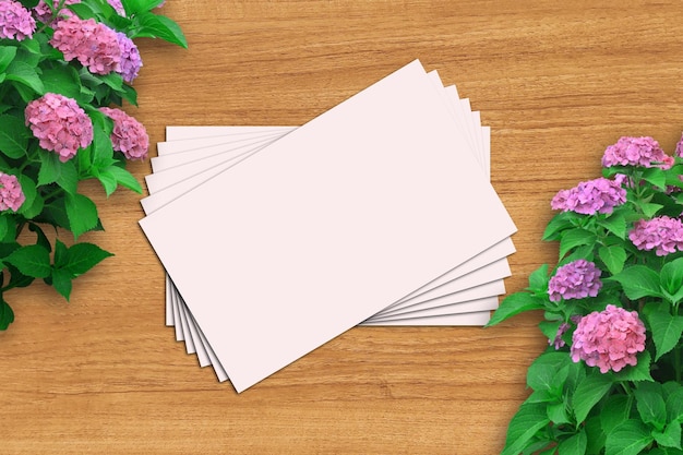 Maqueta de tarjeta Imagen de tarjeta en blanco Imagen de tarjeta blanca vacía