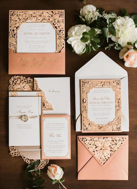 maqueta de tarjeta de invitación de boda