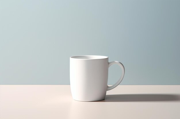 Maqueta de taza blanca Buenos días Taza de café por la mañana