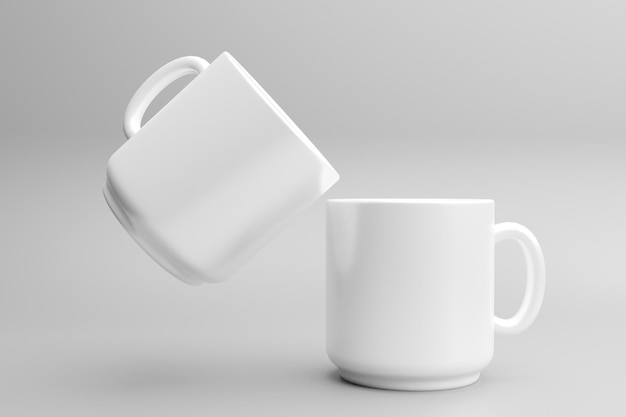 maqueta de taza blanca Maqueta de taza vacía