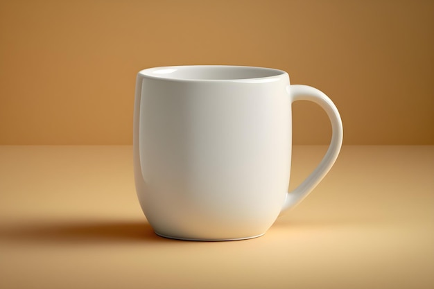Maqueta de taza blanca realista 3d