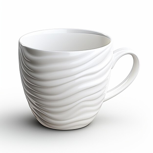 Maqueta de una taza de café blanca sencilla