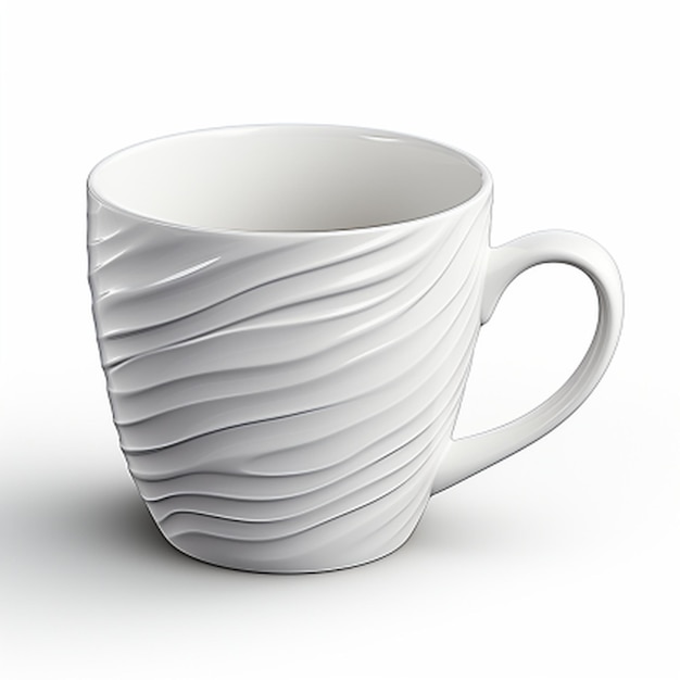 Maqueta de una taza de café blanca sencilla