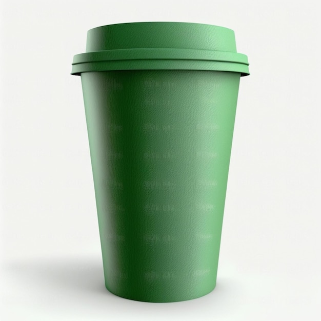 maqueta de taza de café de cartón verde