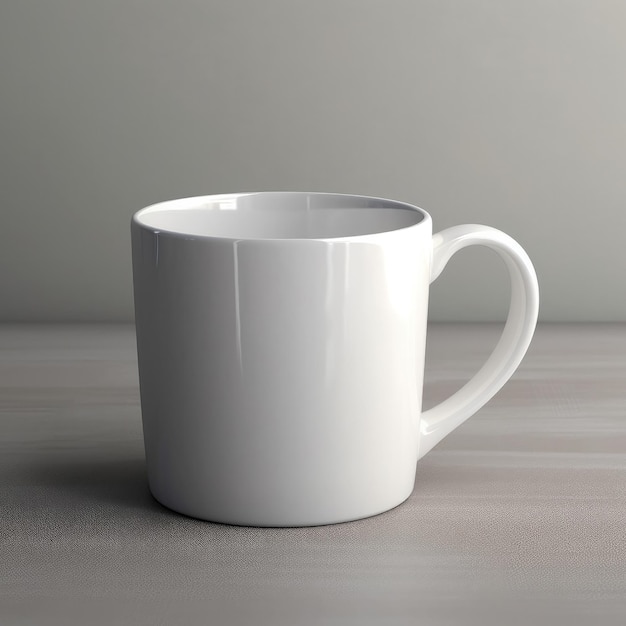 Maqueta de una taza de café con fondo blanco y negro