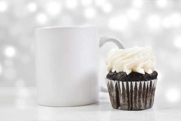 Maqueta de Taza y Cupcake de 11 oz