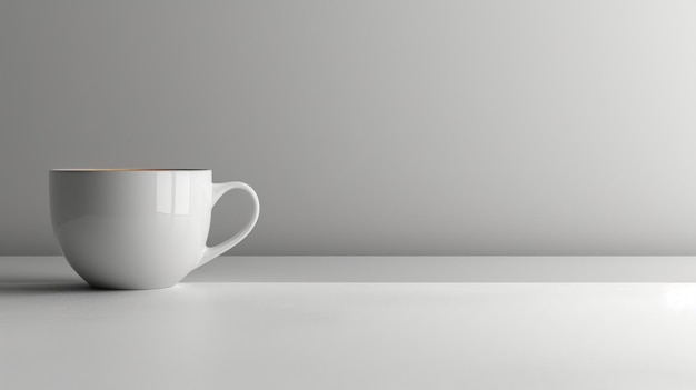 maqueta de taza estética de espacio minimalista