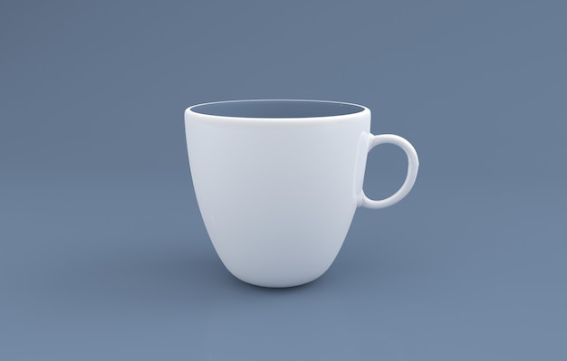 Maqueta de taza realista renderizada en 3D