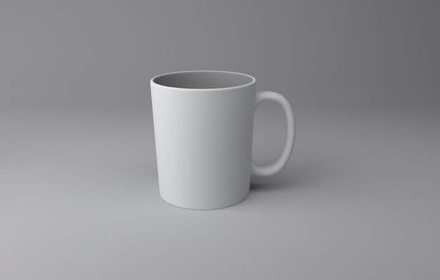 Maqueta de taza realista renderizada en 3D