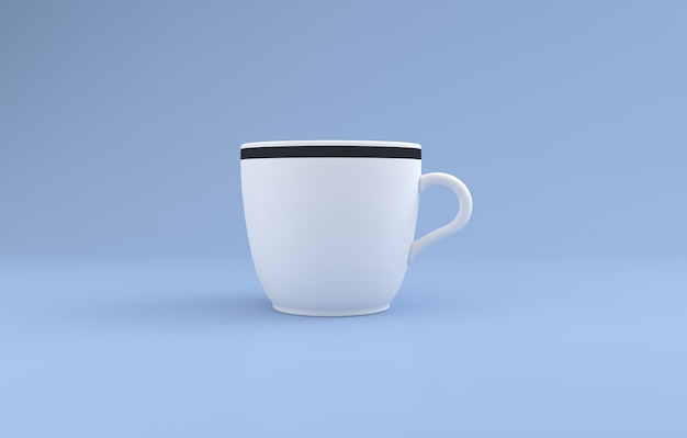 Maqueta de taza realista renderizada en 3D