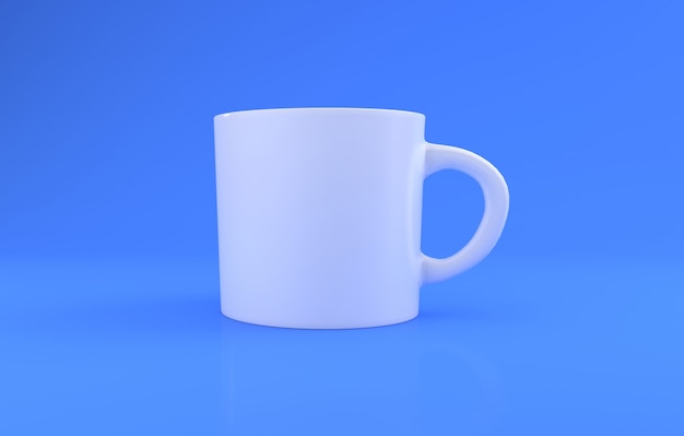 Maqueta de taza realista renderizada en 3D