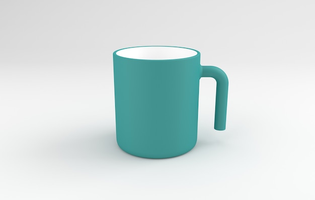 Maqueta de taza realista renderizada en 3D