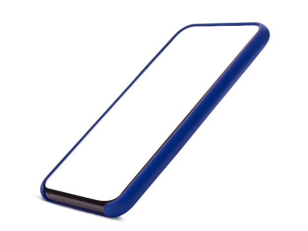 Maqueta de teléfono inteligente con pantalla transparente en un fondo transparente png