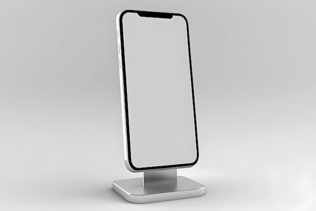 Maqueta de teléfono móvil futurista para diseños interactivos