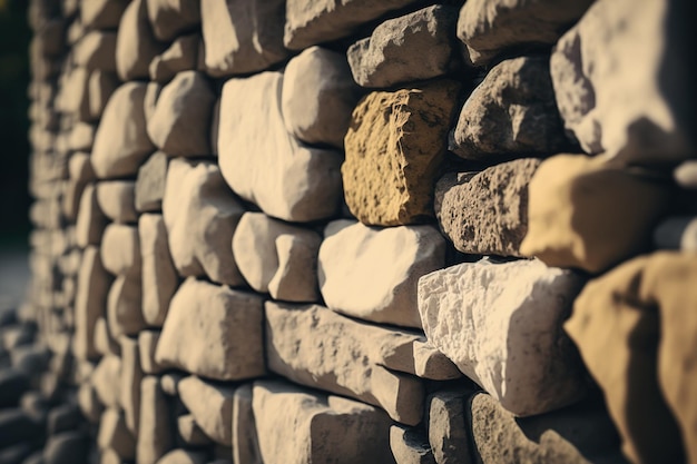 La maqueta de textura de piedra de las paredes Desenfoque de fondo