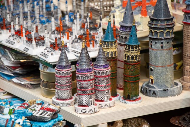 Maqueta de la Torre Galata de la antigüedad en Estambul