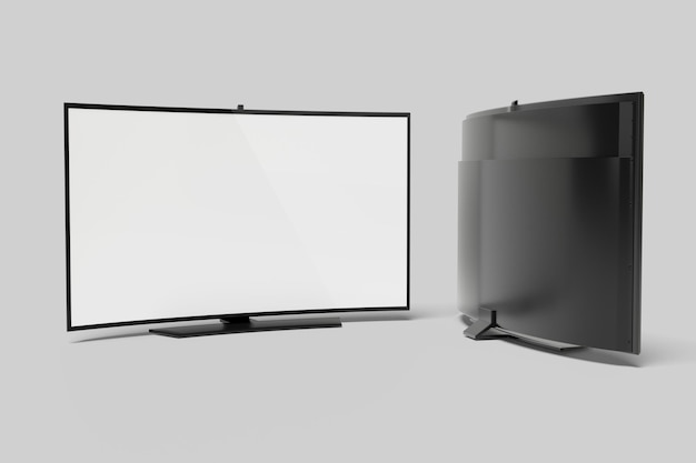 Maqueta de TV en blanco