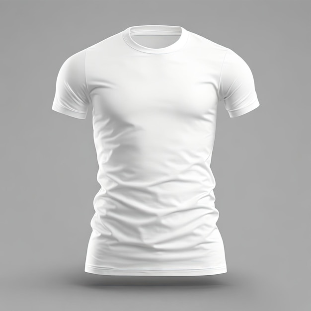 maqueta de vista frontal de modelo de camiseta blanca