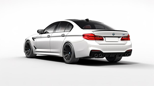 Foto maqueta de la vista trasera del bmw m5