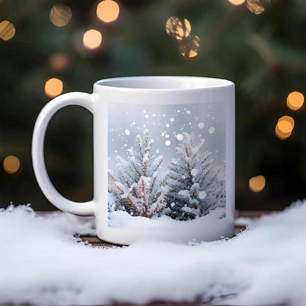 maquetas de diseño de plantillas de tazas de Navidad